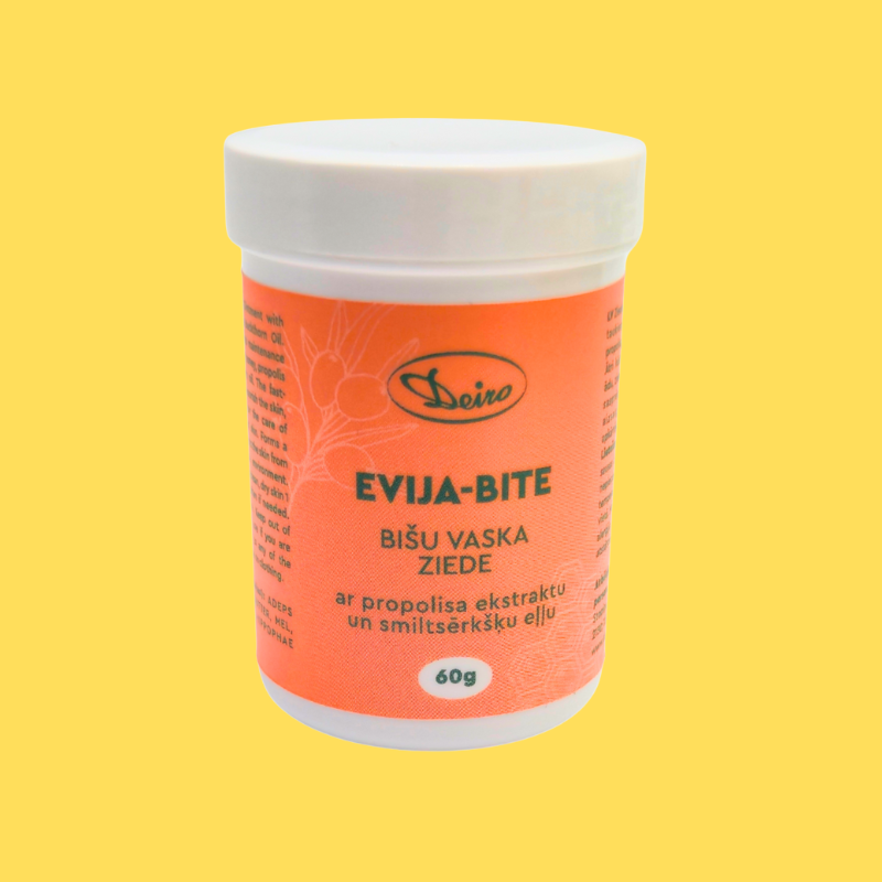 Beeswax ointment "Evija-Bite" with propolis extract and sea buckthorn oil 60g