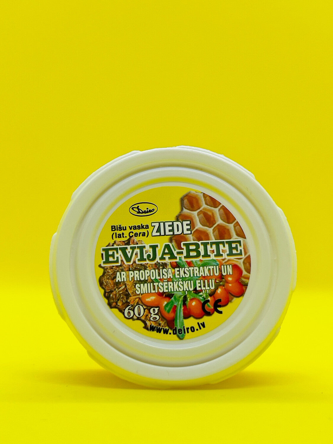 Bišu vaska ziede "Evija-Bite" ar propolisa ekstraktu un smiltsērkšķu eļļu 60g