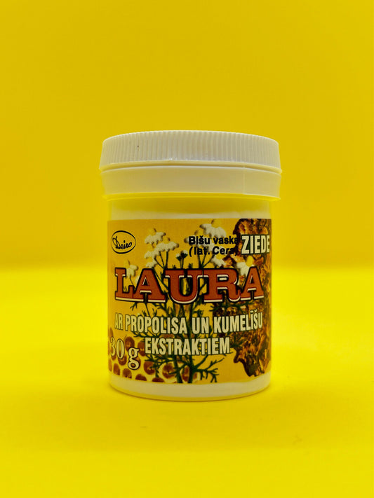 Мазь из пчелиного воска "Лаура" с экстрактами прополиса и ромашки 30г